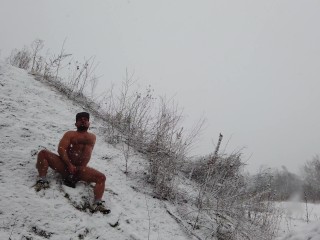 Outdoor Down A Bear Chink Play Chiefly Winter Forest - Gay Exposed Essential Death-defying Effectuation Here Big Dildo